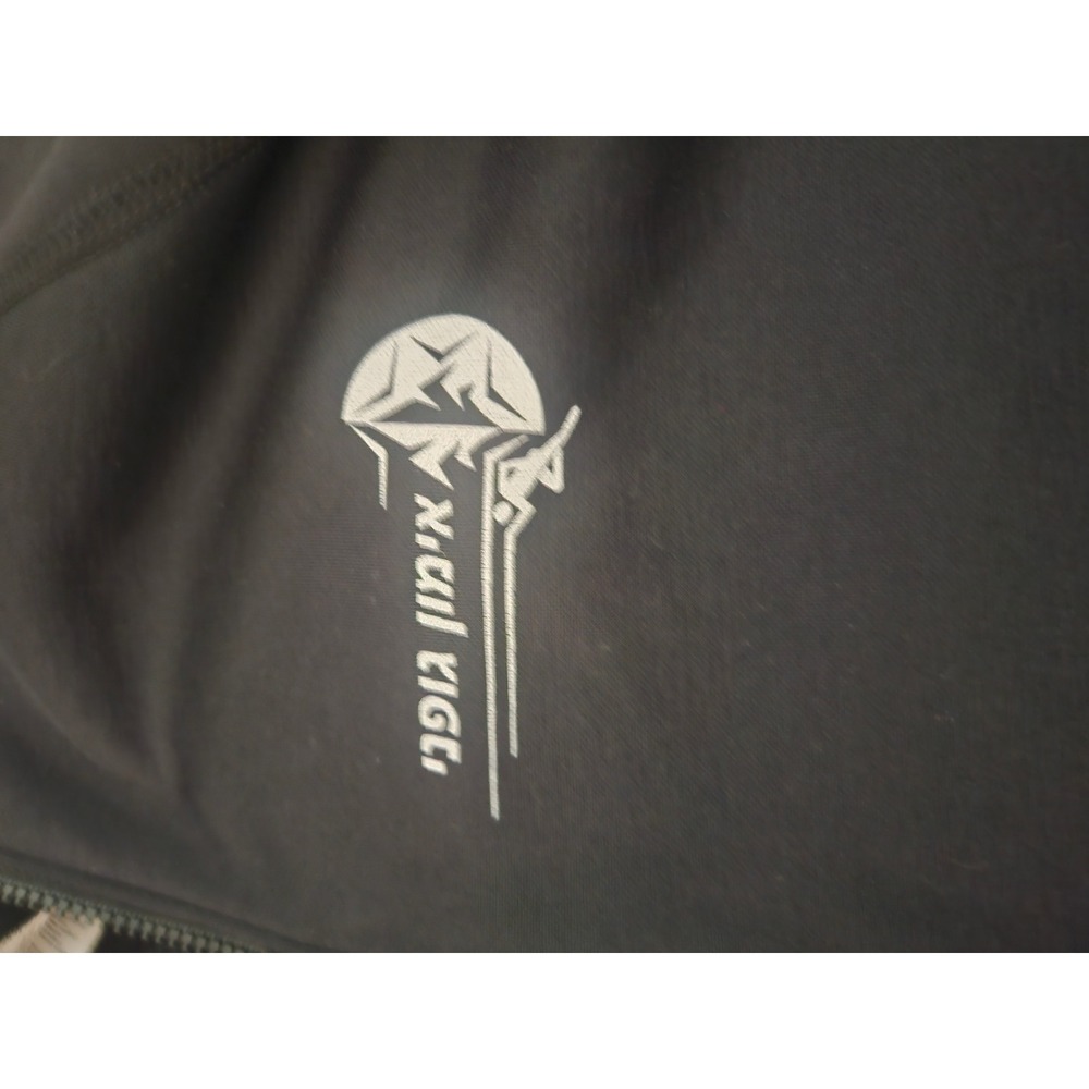 New Balance Full Zip Hoodie Womens Medium Black Excellent Hebrew Graphic Fleece - Picture 5 of 12